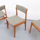 Set of 4 vintage chairs, 1960s–70s retro style, reupholstered.