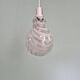 Smoked Murano glass pendant with white spirals, 1970s