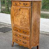 Curved secretary in Louis XV marquetry