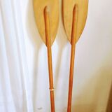 Pair of old wooden oars