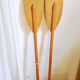 Pair of old wooden oars
