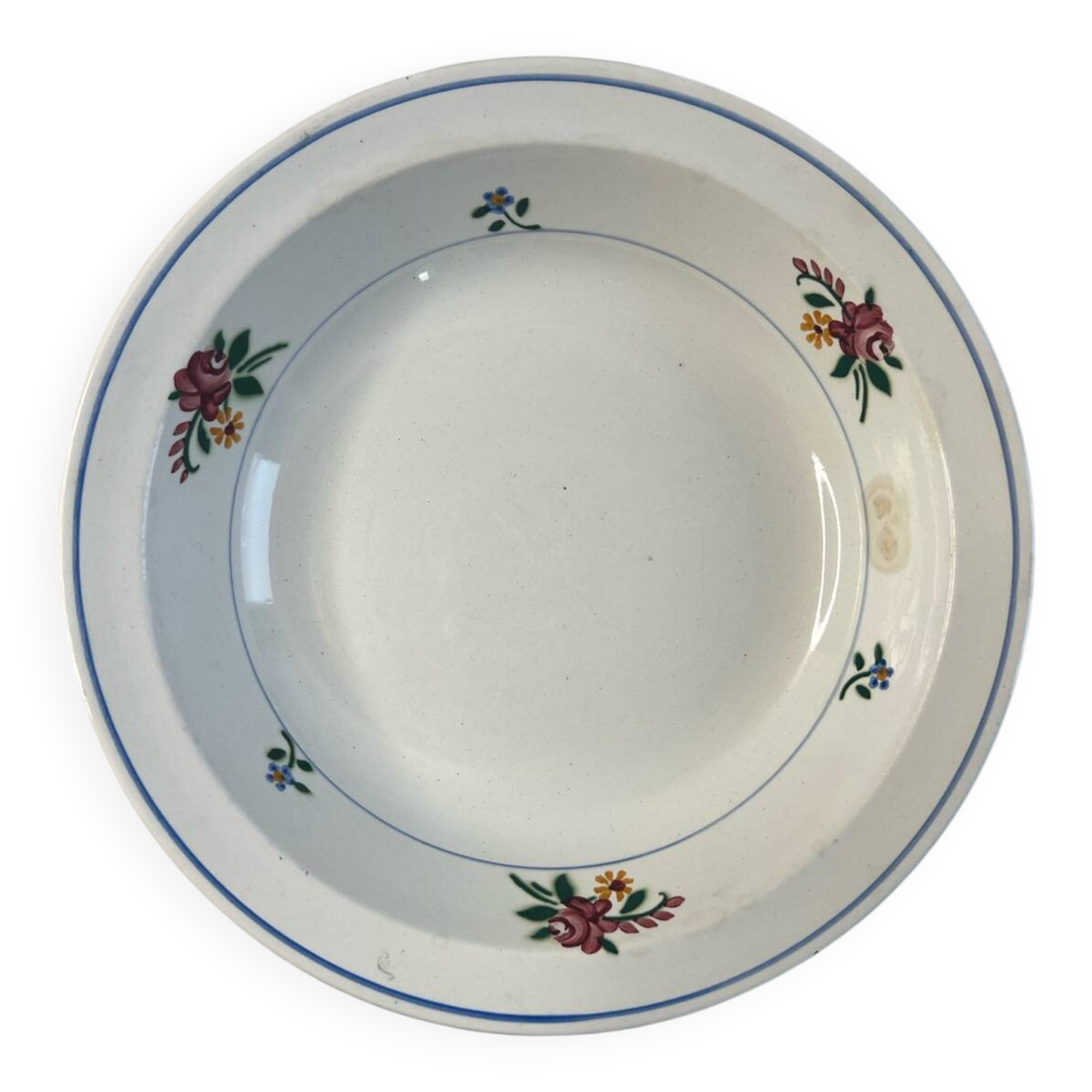 Large hand-painted salad bowl