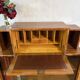 Art Deco Vintage 1930s Burr Walnut Bureau Display Cabinet Fall Front