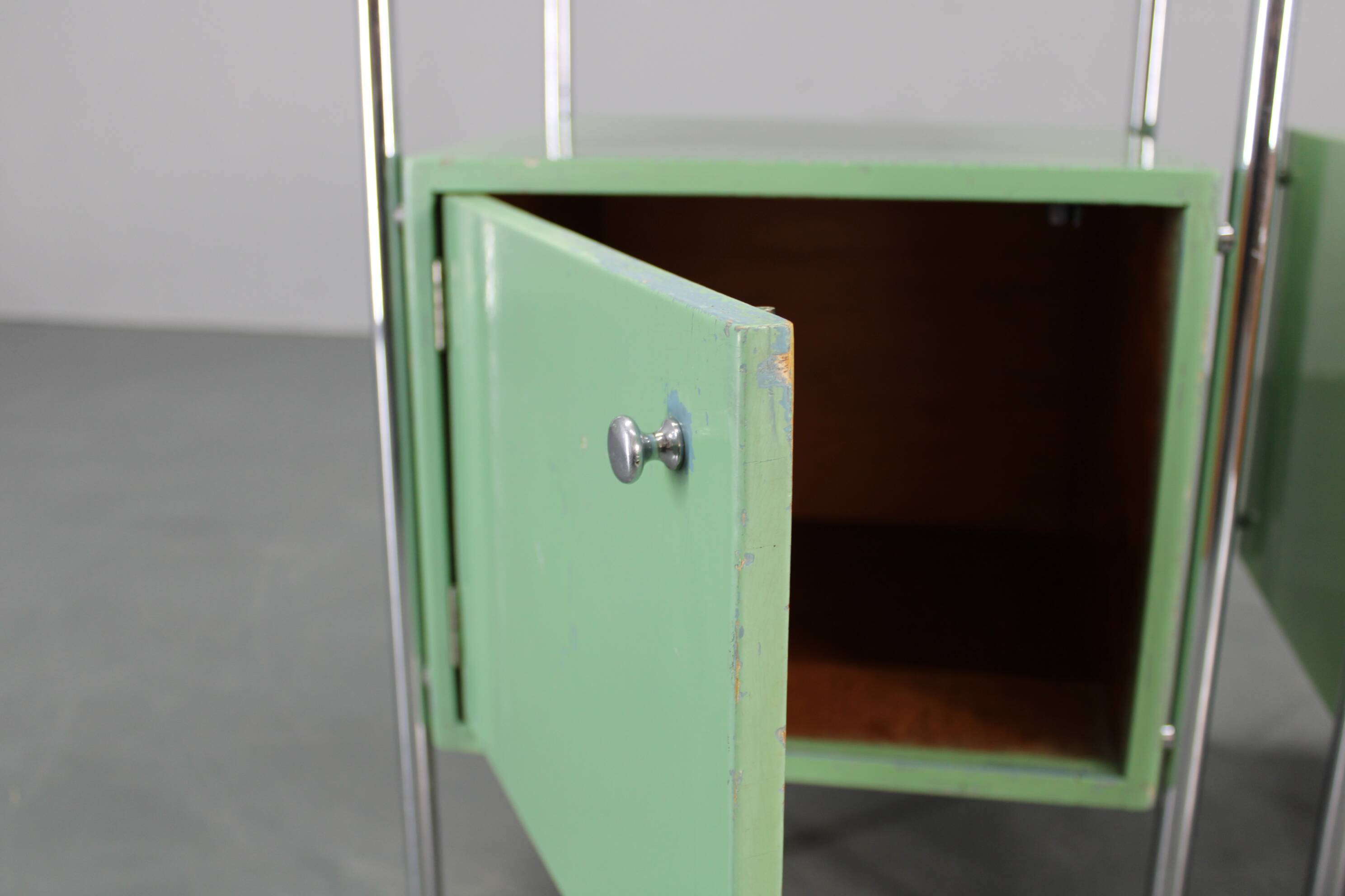 Pair of Bauhaus bedside tables, 1930, Czechoslovakia