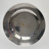 Circular pewter dish