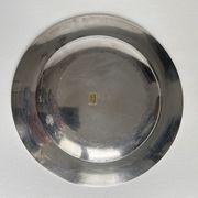 Circular pewter dish