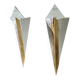Large pair of triangular wall sconces, J.T. Kalmar, 1970-80.