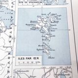 Old map Scandinavia Norway Sweden Finland 43x43cm from 1950
