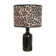 Lampe grès et imprimé léopard