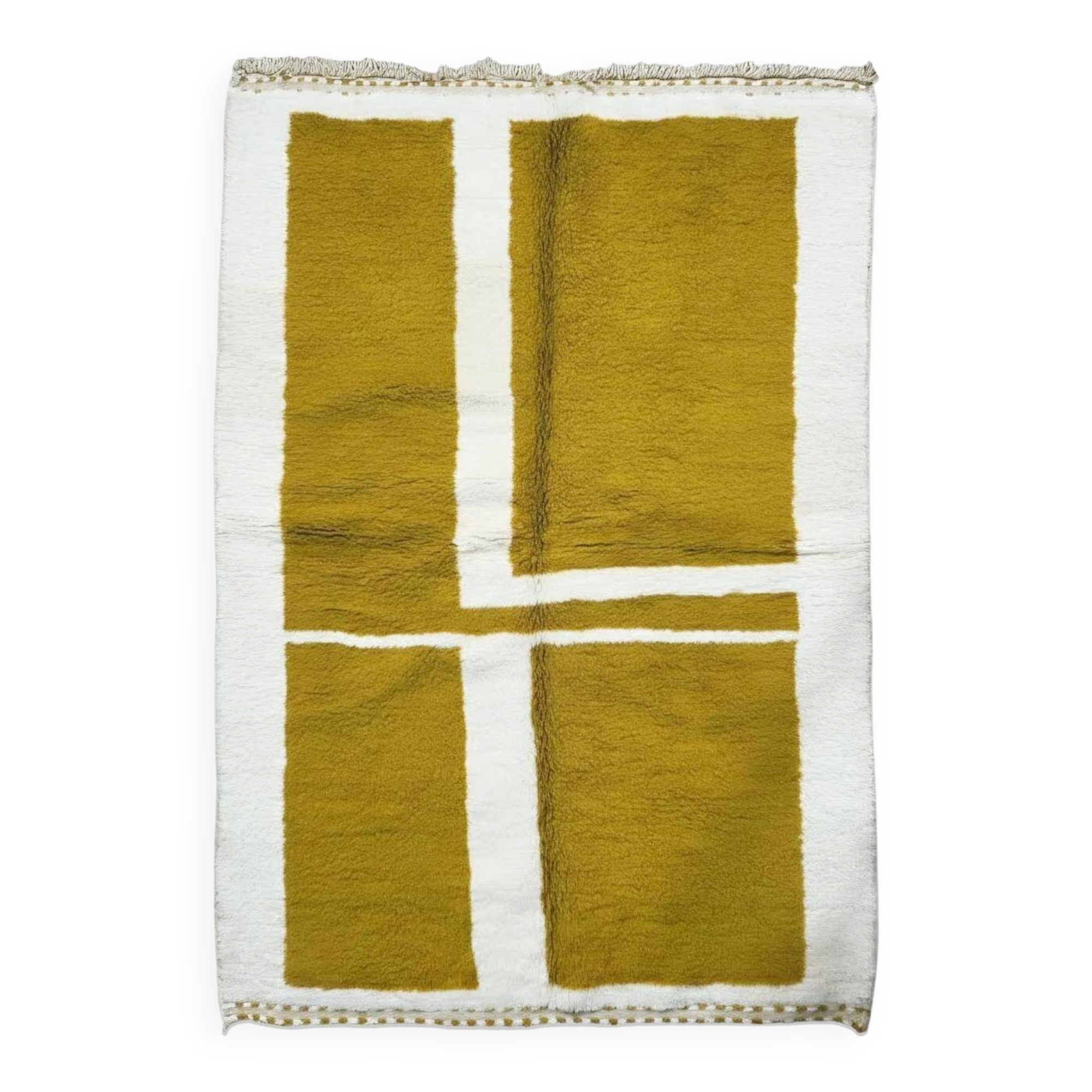 Modern Berber Rug Mustard - 230 x 157 cm