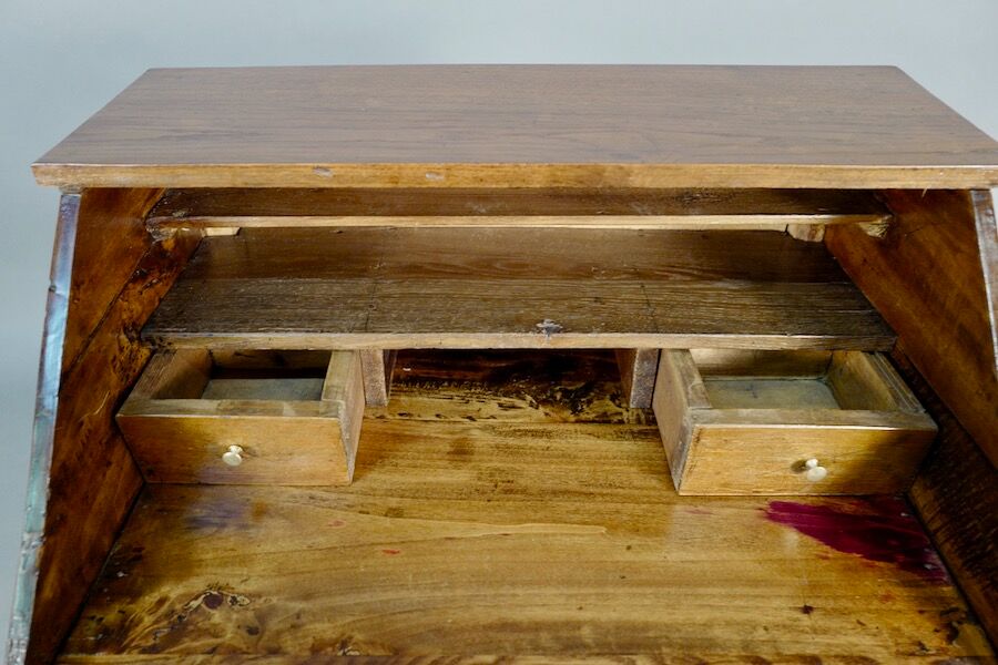 19th century natural wood sloping desk