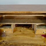 19th century natural wood sloping desk