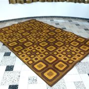 Modernist op-art rug with abstract graphic pattern by Magura, Germany 1960s