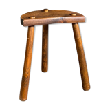 Vintage tripod wood farm stool