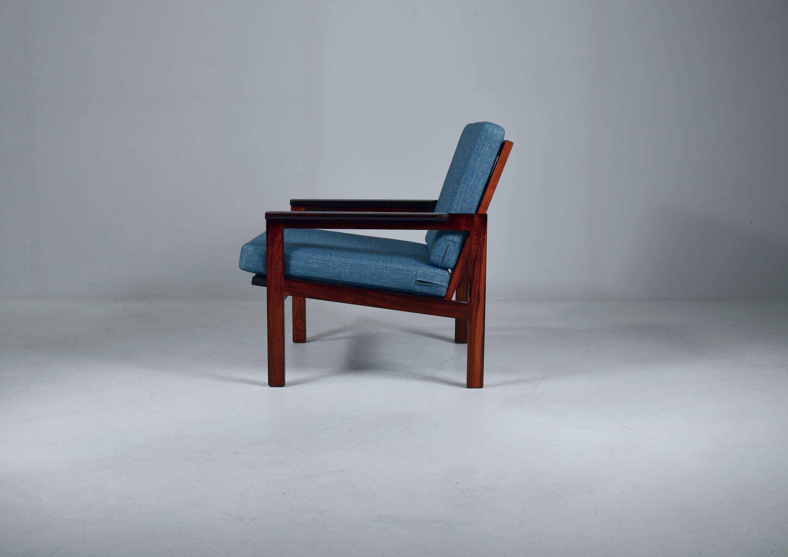 Fauteuil Capella par Illum Wikkelso pour Niels Eilersen. 1959.