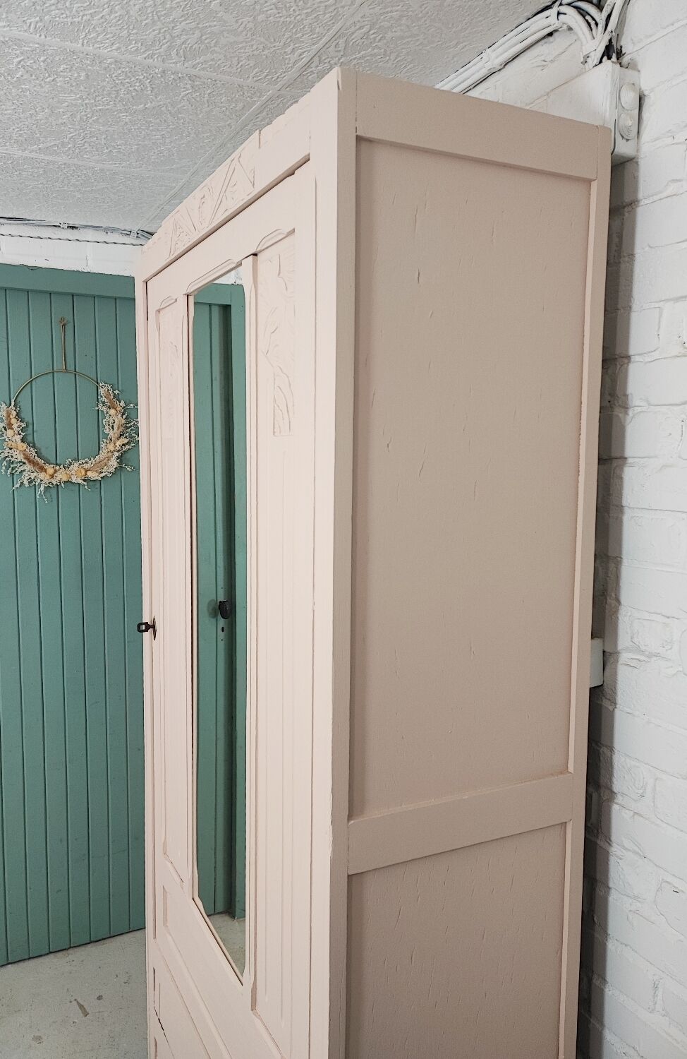Pink art deco wardrobe