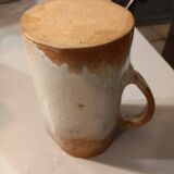 Pichet/pot à eau ou à lait, ancien, en grès vernisse