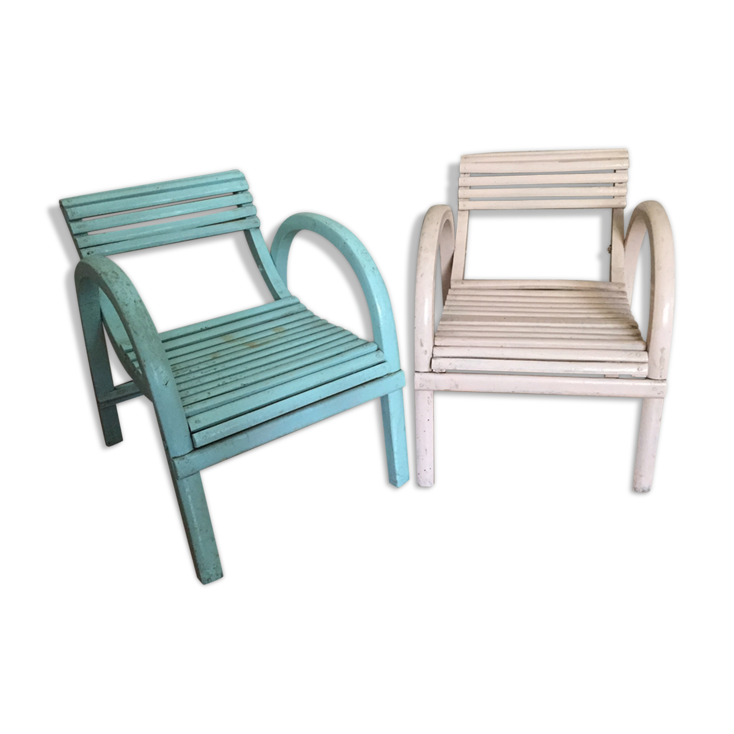 Pair of old children's chairs