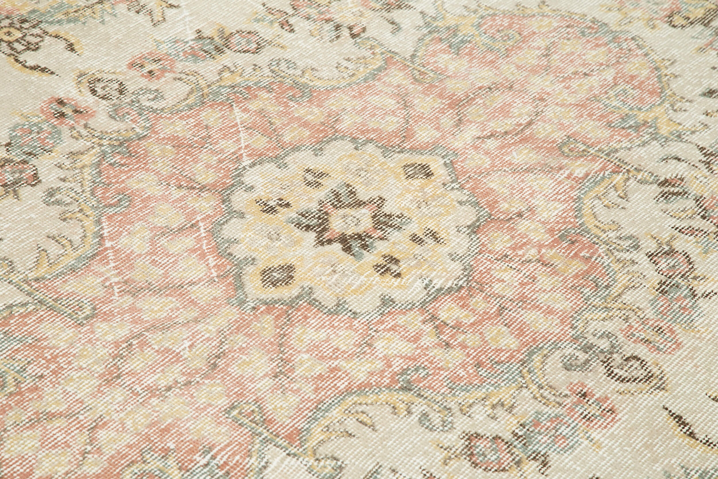 Handmade Decorative Oriental Beige Carpet 193 cm x 302 cm - 25049