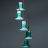 Chandelier in handblown glass Vistosi Italy 1950s