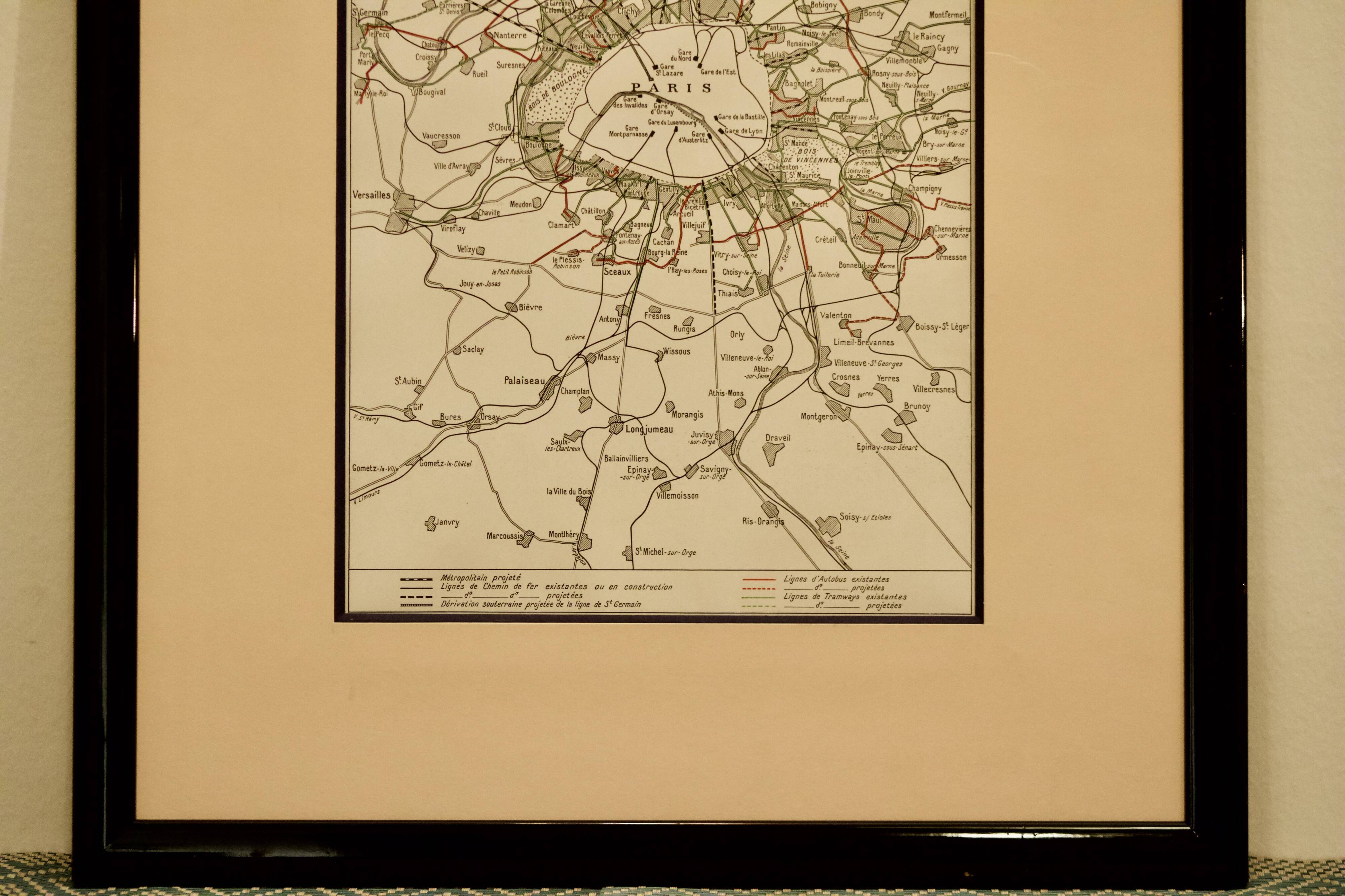 The development of transport in the Paris region 1928