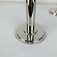 Pair of chrome postmodern candlesticks, 1980s