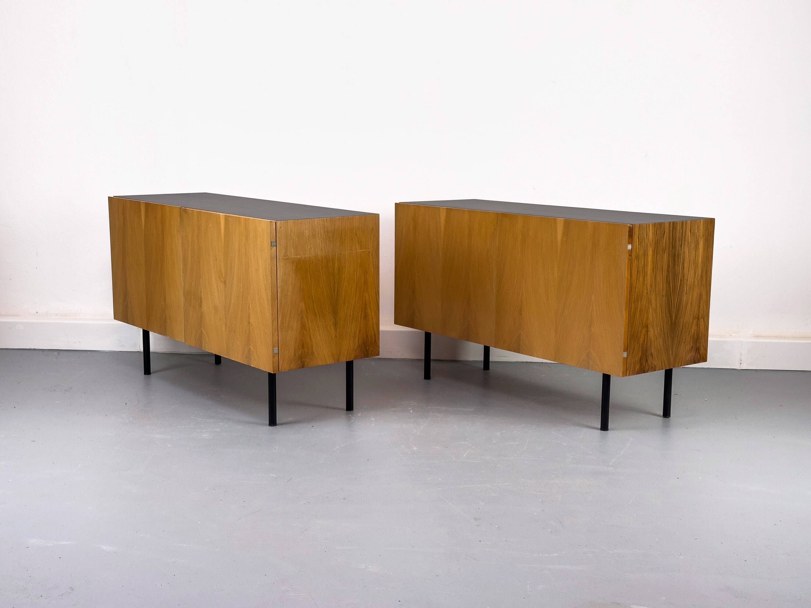 Minimalist Mid-Century Walnut Sideboard, 1960s