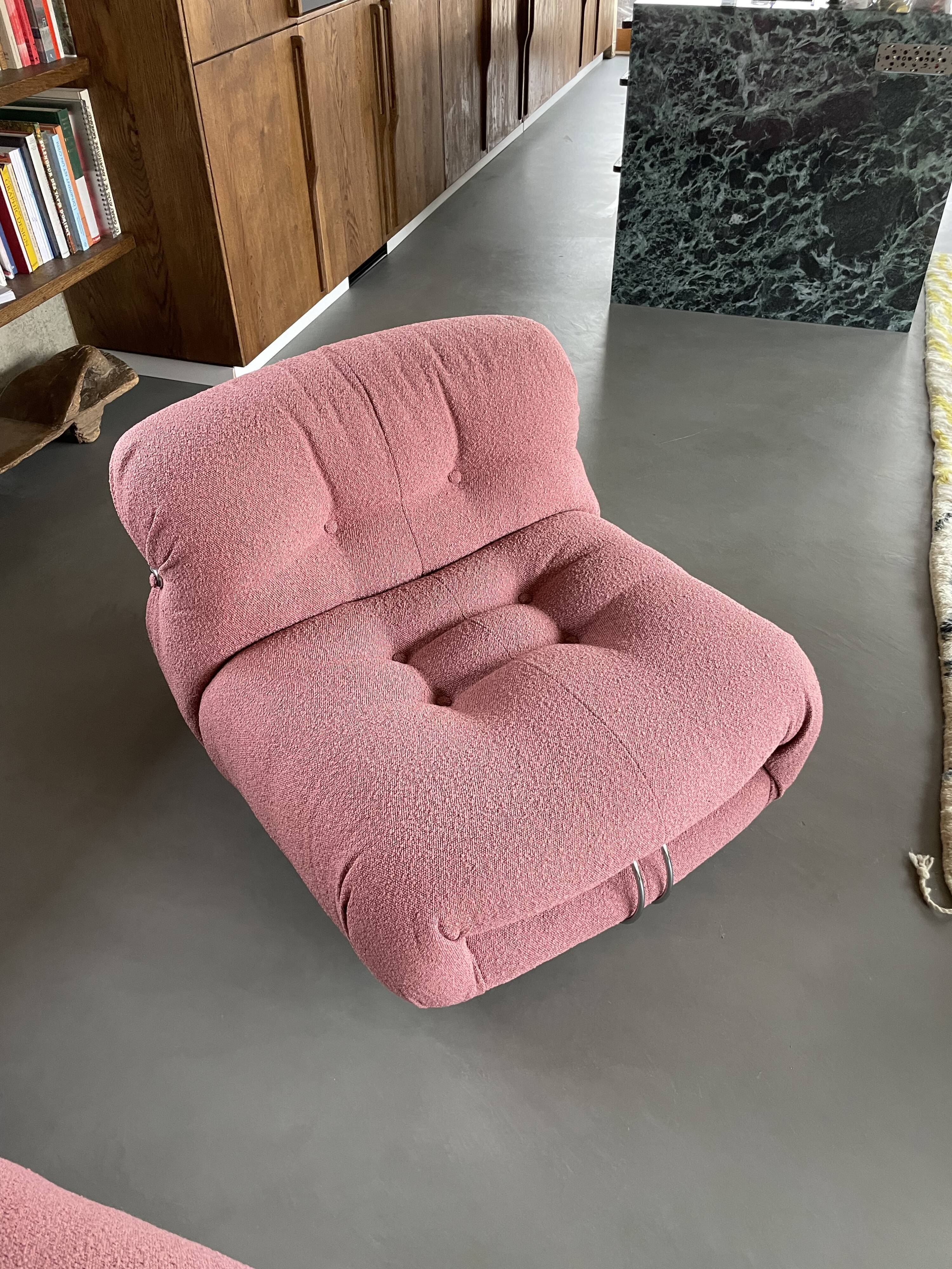 Armchair Soriana Afra and Tobia Scarpa 60s Cassina