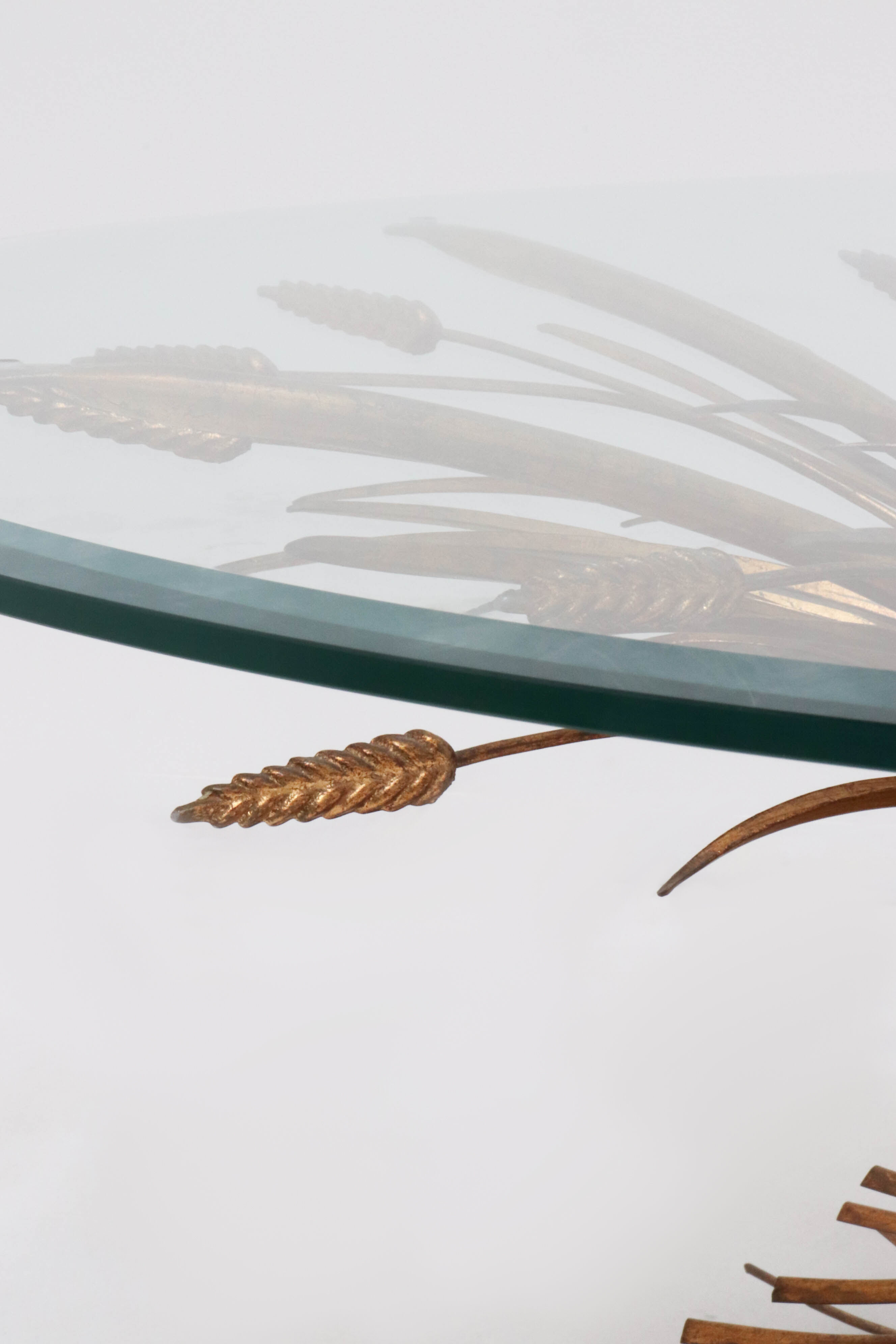 Vintage sheaf of wheat coffee table, 1960s