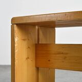 Solid pine stool from Les Arcs, circa 1975.