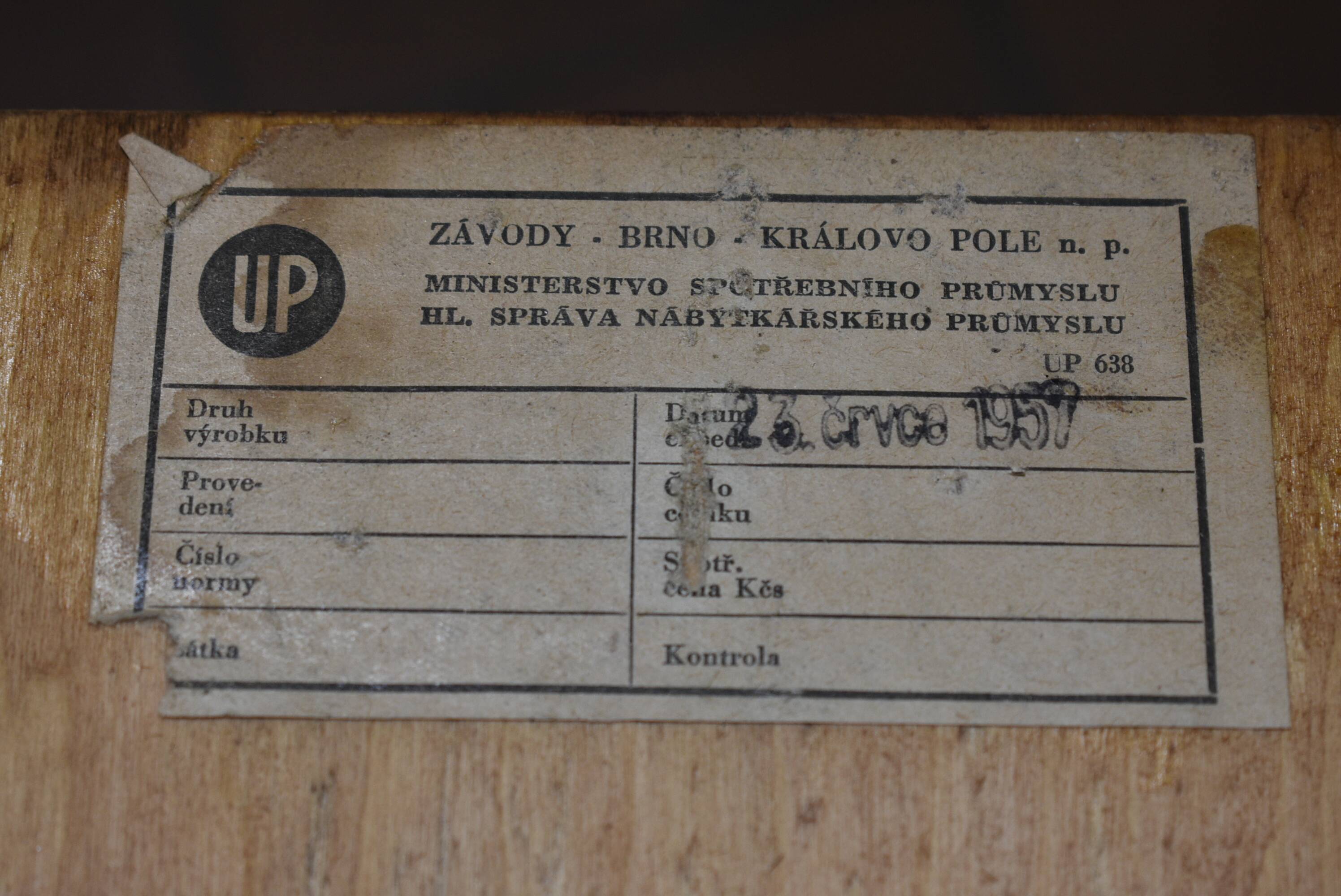 1942s set of bedside tables by Jindrich Halabala, Czechoslovakia