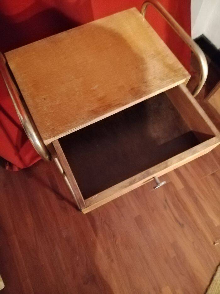 Table de chevet vintage de Jacques Hitier