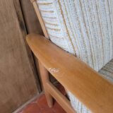 Vintage Scandinavian wooden bench