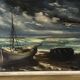 Oil on canvas by Maurice Vlaminck, marine theme.