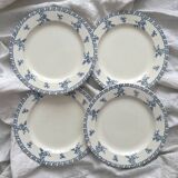 4 assiettes plates en terre de fer « Athènes » Clairefontaine
