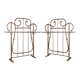 Antique 19thc victorian pair of brass coat stands c.1890