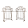 Antique 19thc victorian pair of brass coat stands c.1890
