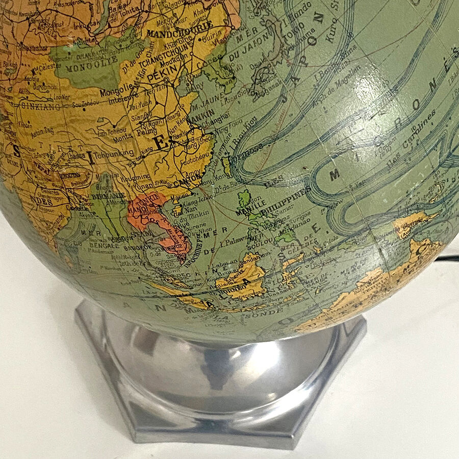 Luminous glass globe early twentieth century