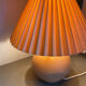 Pleated bedside lamp