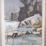 Bertil Landelius (1912-1985), Swedish Modern Oil Painting, 1962