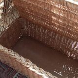 Vintage wicker chest bench