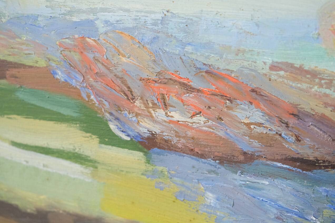 Anders A. Jonsson, Swedish Modern Landscape , 1950s, Oil on Panel, Framed