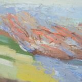 Anders A. Jonsson, Swedish Modern Landscape , 1950s, Oil on Panel, Framed