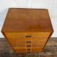Vintage honey oak chest of drawers – Compass legs