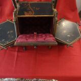 19th century bamboo work box and Japanese-style Napoleon III lacquer