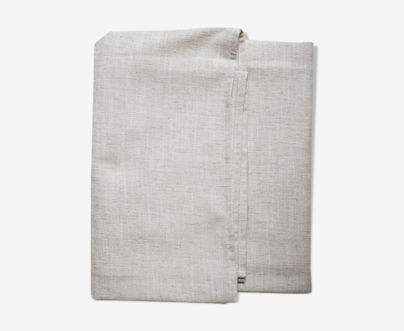 Nappe en lin upcyclée beige chiné