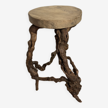 Bar stool with vine root legs