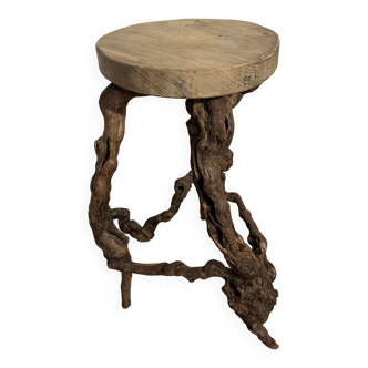 Tabouret de bar avec pieds en racine de vigne