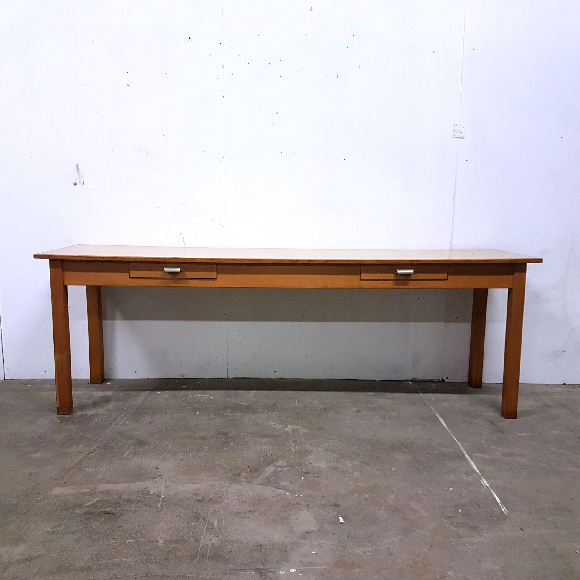 Large industrial writing desk with drawers, 1960s
