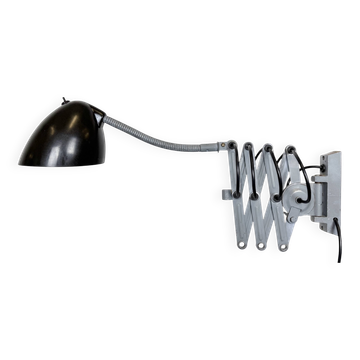 Grey Industrial Scissor Wall Lamp from Elektroinstala, 1960s